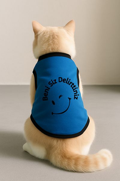 Monopetz New Season Fleece Cat and Dog Outfit - Blue You Drive Me Crazy [ Size M]