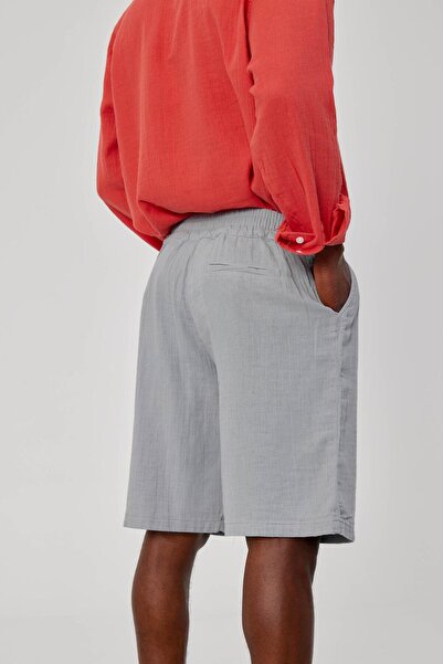 NOMARC Men's Gray Linen Shorts