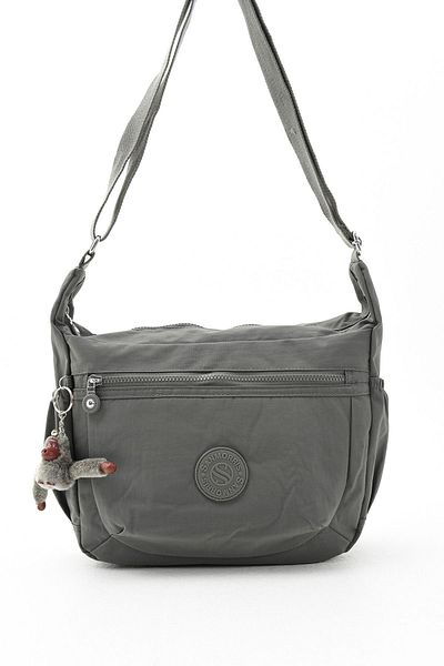 Sanmorris Σκούρο γκρι χρώμα Unisex Crinkle Cross School and Travel Shoulder Bag - Αδιάβροχη