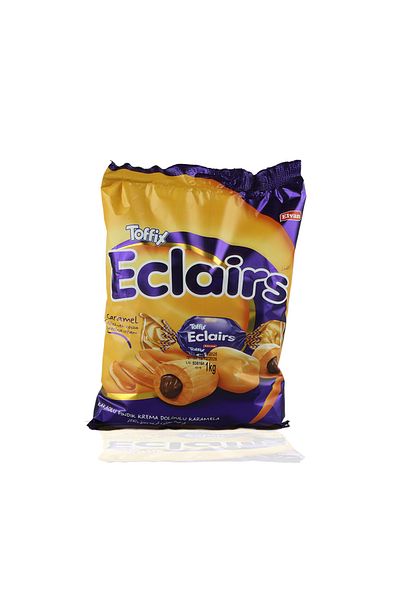 Elvan Toffix Eclairs Cocoa Candy 1000 Gr. (1 Bag)