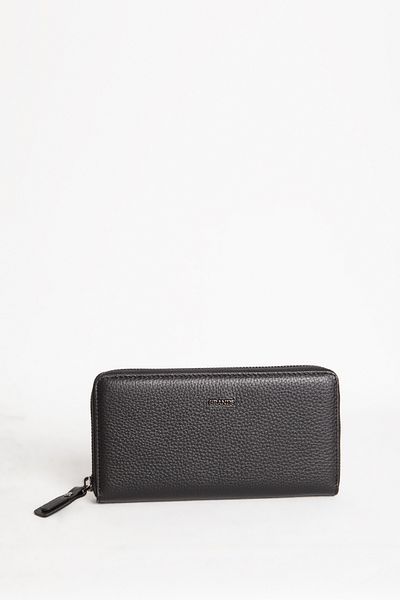 Grande Gd 2700 Genuine Leather Zippered Women's Wallet Black
