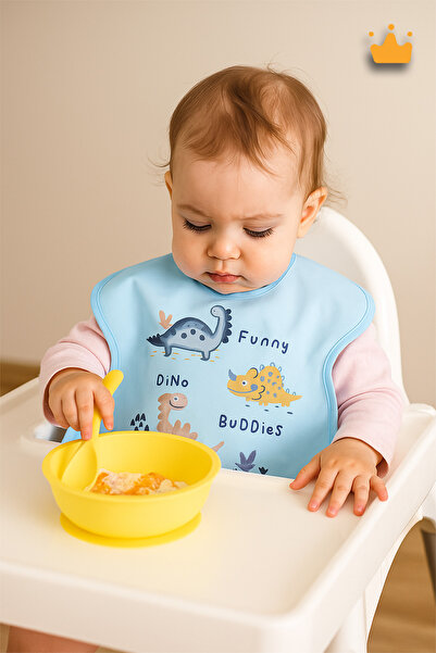 Babyhola مريلة أطفال كبيرة الحجم مقاومة للماء بعمر 0-6 سنوات - مريلة أنشطة بج...