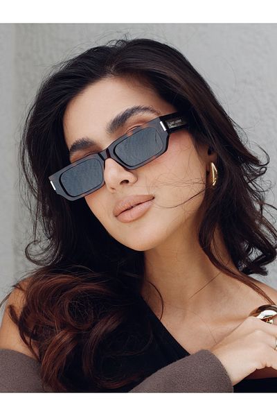 Saint Laurent Paris Sl 660 002 54-18 Women's Sunglasses, Brown Frame, Smoked Glass