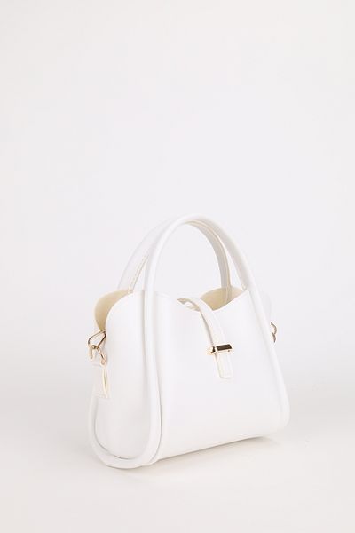 NOTHING Women's Gold Accessory Detailed Three Compartment Design Hand and Shoulder Bag with Removable Makeup Bag Roma