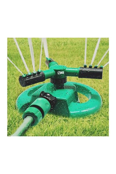 SIKS Rotary Sprinkler For Garden With 3 Arms, Garden Sprinkler, 12 Spray Nozzles, 360 Degrees
