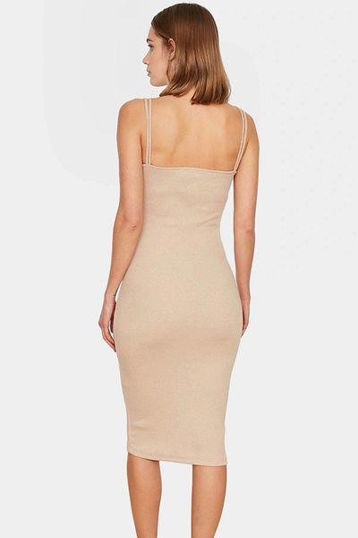 PayBuy Stylish Midi Length Knitted Dress Cotton Elastane Fabric Daily Casual Style Carefully Selected Trend Design
