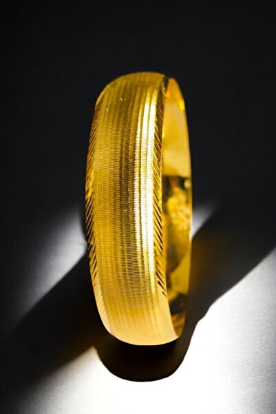 BEYZA DERELİ TAKI AKSESUAR 22 Ayar Fiziki Altın Kaplama 1.5 Cm Bilezik