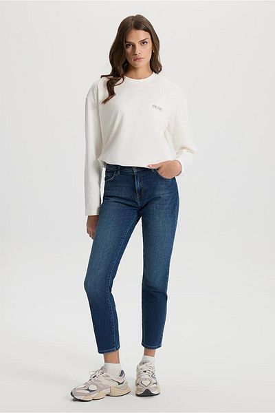 VENA Γυναικείο παντελόνι Petra Blue Honeycomb Jean