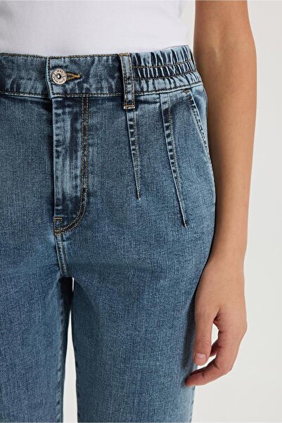 VENA Pantaloni de damă Norah, albastru închis, cu talie elastică