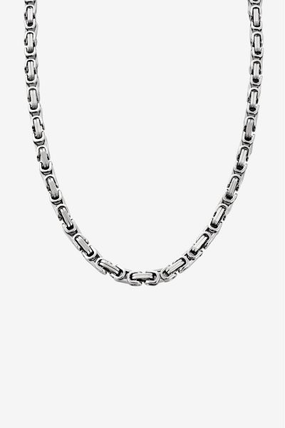 UKHWD SUPPLY 4mm X 59cm 316L Steel King Square Chain Necklace