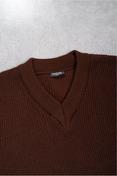 PULLMARK Brown Oversize Men's Knitwear Sweater
