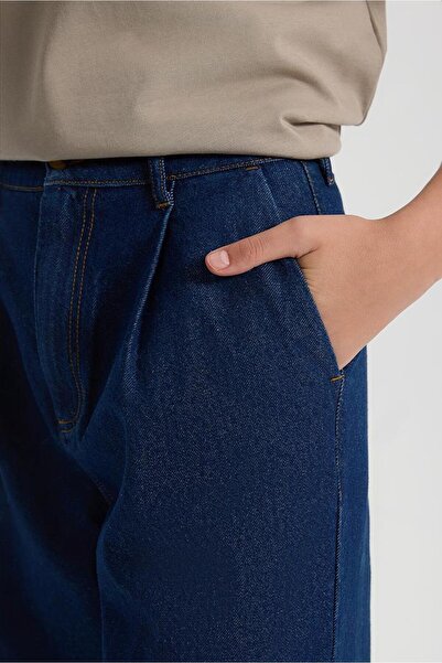 VENA Pantaloni Jean de damă cu picior lat albastru închis