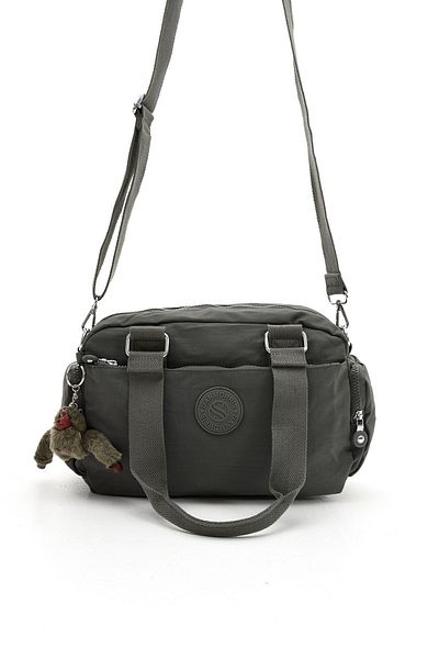 Sanmorris Dark Gray Colored Unisex Crinkle Bag - Shoulder and Cross Strap