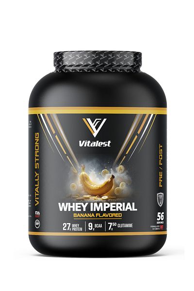 Vitalest Whey Imperial 2128 Gr. Banana Flavored Protein Powder