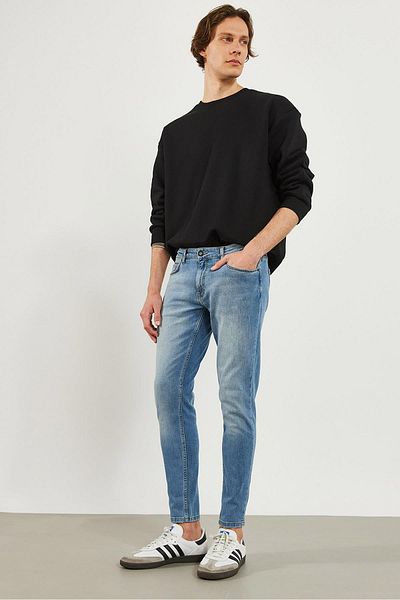 VENA Ανδρικό Skinny Jean παντελόνι Teos Dirty Med Ripped