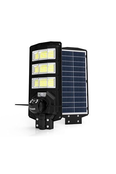 RARINCARE Solar Lamp with Integrated Surveillance Camera, IP65, 4G, 450W, Black