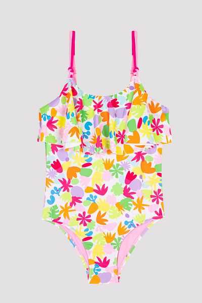 Penti Young Girl Patterned Colorful Swimsuit