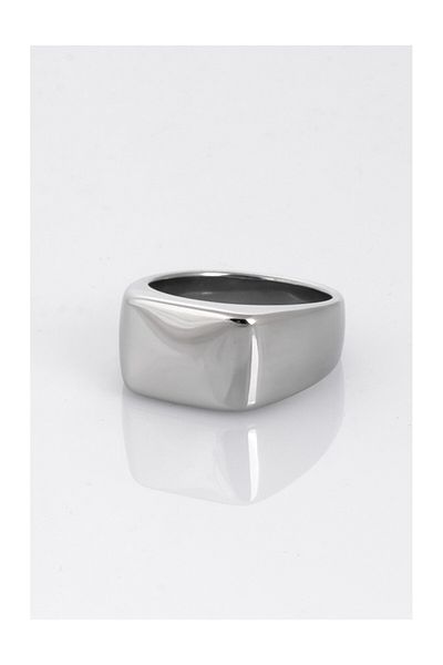 UKHWD SUPPLY Silver Rectangle Men's Ring