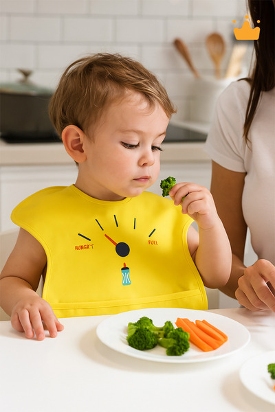 Babyhola 0-6 Yaş Büyük Boy Su Geçirmez Cepli BLW Mama Önlüğü Aktivite Önlüğü ...