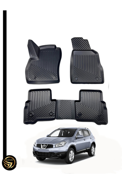 Black Gold Nissan Qashqai 2007-2014 3D Havuzlu Paspas Kauçuk Rjn