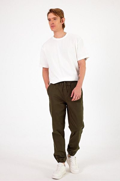 VENA Ανδρικό παντελόνι Simon Khaki Slim Fit Gabardine Jogger - 11901-030
