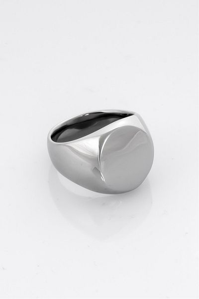 UKHWD SUPPLY Silver Oval Men's Ring