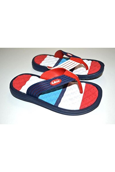 Calx Boy's Red Soft Massage Sole Lavicert Red White Striped Flip Flop Eva Slippers