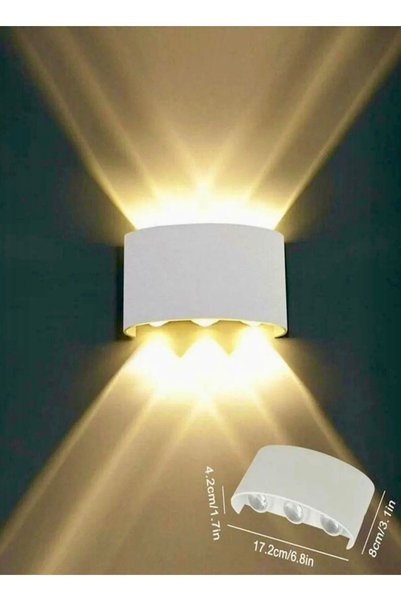 ECONA Wall Sconce 6W Decorative Led Led Sconce White Case Daylight