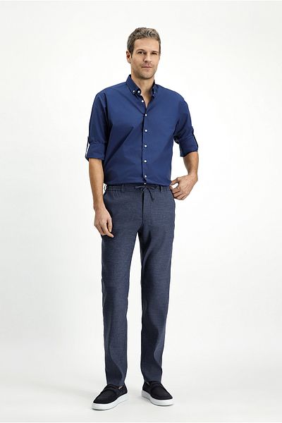 Kiğılı Long Sleeve Regular Fit Button Collar Cotton Shirt