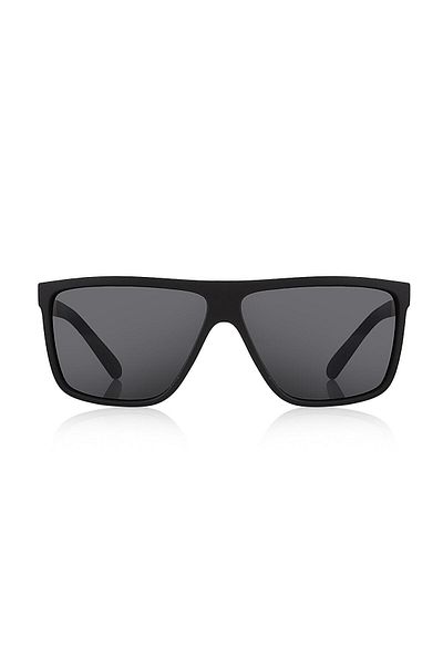 Kinary Men's Sunglasses Black Matte Frame Metal Gold Shank 2002