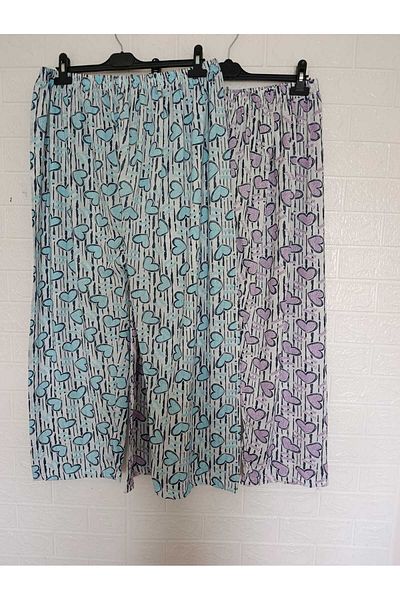 anne moda ankara Oversize, Full Summer, 100% Cotton, Pack of 2, Long, Pajama Bottom