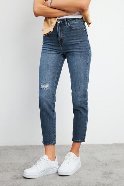 VENA Pantaloni Jessica Dark Blue Mom Jean pentru damă