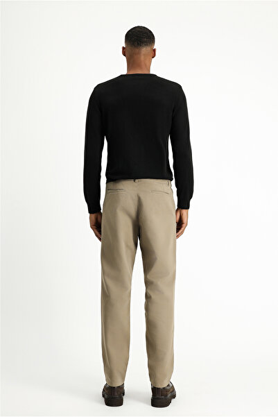 Kiğılı Regular Fit Likralı Pileli Kanvas / Chino Pantolon