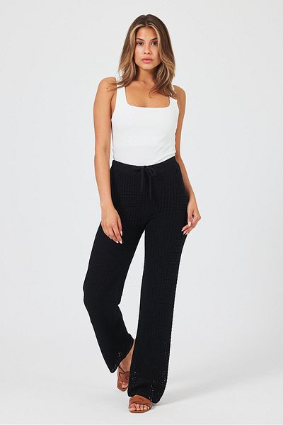 VENA Black Knitwear Women's Lolita Trousers