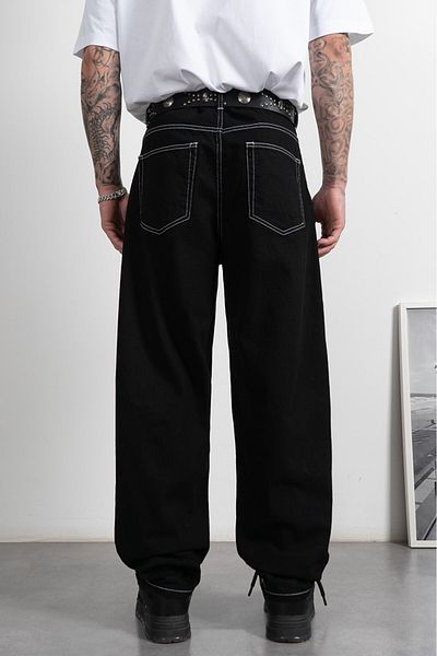UKHWD SUPPLY 90S Men's Baggy Jeans - Contrast Stitching Uk1082Syby