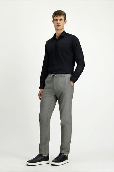 Kiğılı Slim Fit Slim Fit Patterned Elastic Waist Drawstring Lycra Trousers