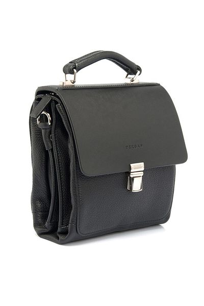 Tergan Genuine Leather Black Men's Messenger Bag S1AC00021126