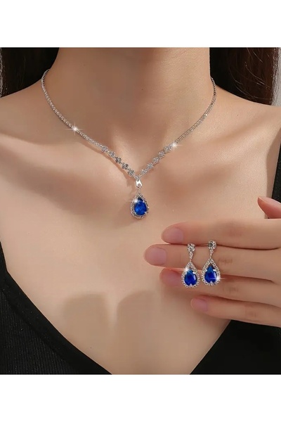 Mihra Aksesuar مجموعة أقراط قلادة