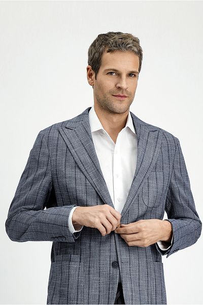 Kiğılı Regular Fit Striped Lycra Sports Jacket