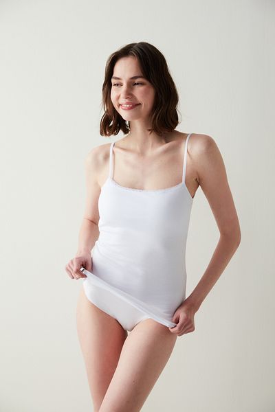 Penti Weißes Tanktop mit Bruststütze