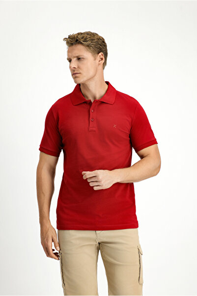 Kiğılı Slim Fit Slim Fit Cotton Non-Curling Polo Neck T-Shirt