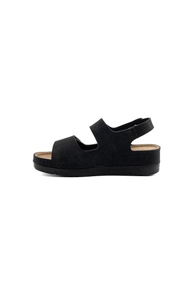 Roy Jones Women's Orthopedic Anatomical Sole Double Banded Velcro Back Buckle Daily Sandals Slippers