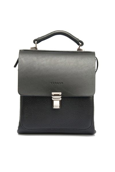 Tergan Genuine Leather Black Men's Messenger Bag S1AC00021126