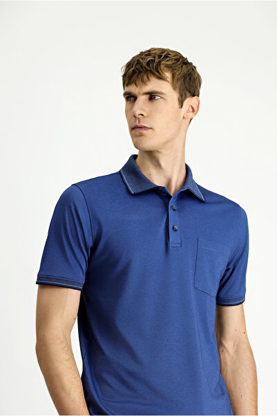 Kiğılı Tricou din bumbac cu decolteu polo