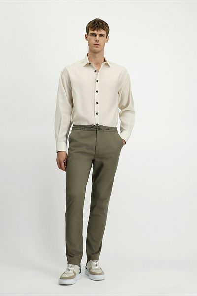 Kiğılı Slim Fit Slim Fit Lycra Drawstring Pants with Elastic Waist
