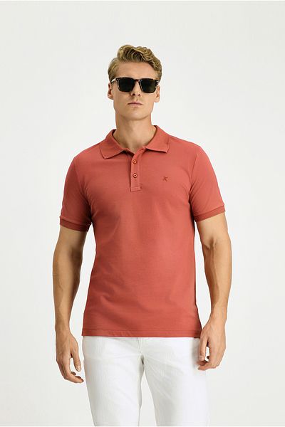 Kiğılı Slim Fit Slim Fit Cotton Non-Curling Polo Neck T-Shirt