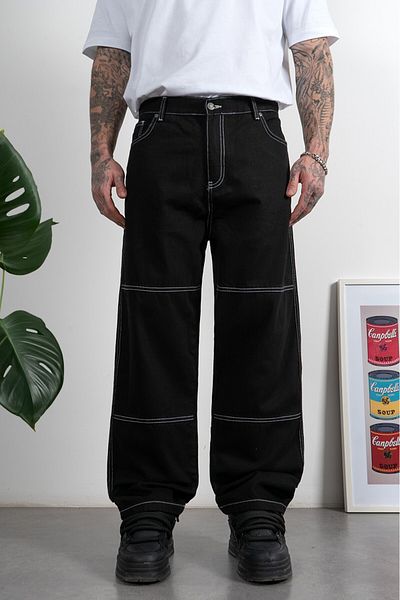 UKHWD SUPPLY Biker Baggy Reverse Stitching Men's Pants Uk1296Syby