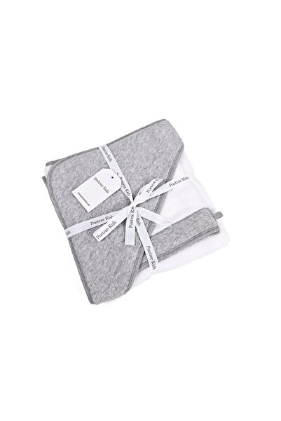 POETREE KIDS Star Gray Melange Swaddle Towel and Pouch