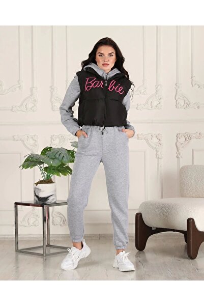 Tam12den Home Kadın Astarlı Su Ve Rüzgar Geçirmez Crop Şişme Yelek