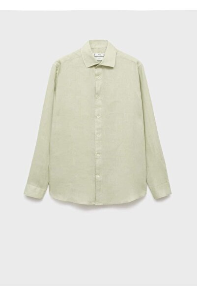 MANGO Man %100 keten gömlek